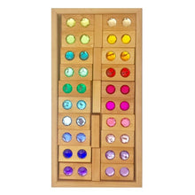 Load image into Gallery viewer, Bauspiel colour street blocks with gemstones - 45 pieces