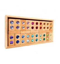 Load image into Gallery viewer, Bauspiel colour street blocks with gemstones - 22 pieces