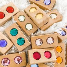 Load image into Gallery viewer, Bauspiel colour street blocks with gemstones - 22 pieces