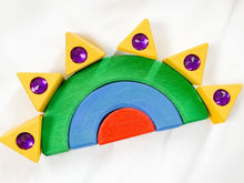Load image into Gallery viewer, Bauspiel junior triangles with gemstones - 18 pieces