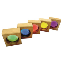 Load image into Gallery viewer, Bauspiel square window blocks with gemstones - 25 pieces