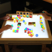 Load image into Gallery viewer, Bauspiel square window blocks with gemstones - 25 pieces