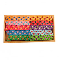 Load image into Gallery viewer, Bauspiel triangles with gemstones - 100 pieces