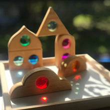 Load image into Gallery viewer, Bauspiel window shapes with gemstones - 12 pieces