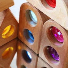 Load image into Gallery viewer, Bauspiel window shapes with gemstones - 12 pieces