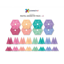 Load image into Gallery viewer, Connetix magnetic tiles - 40 piece pastel geometry set