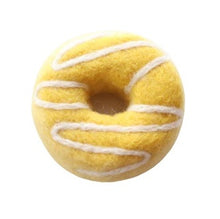 Load image into Gallery viewer, Felt donut - yellow stripe