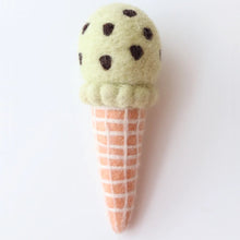 Load image into Gallery viewer, Felt ice cream - mint chocolate chip