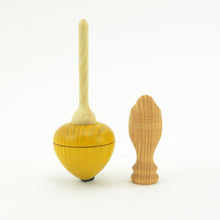 Load image into Gallery viewer, Mader Pull Off Spinning Top - Yellow