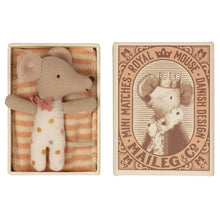 Load image into Gallery viewer, Maileg Baby Mouse Sleepy Wakey Girl