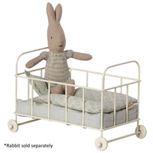 Load image into Gallery viewer, Maileg Micro Metal Baby Cot Blue