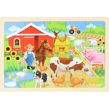 Load image into Gallery viewer, Wooden jigsaw puzzle - farm