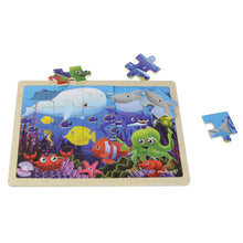 Load image into Gallery viewer, Wooden jigsaw puzzle - sea creatures