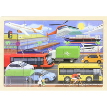 Load image into Gallery viewer, Wooden jigsaw puzzle - transport