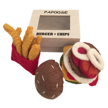Load image into Gallery viewer, Felt burger and chips set in box