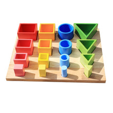 Load image into Gallery viewer, Wooden sorting and nesting puzzle