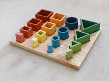Load image into Gallery viewer, Wooden sorting and nesting puzzle