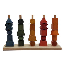 Load image into Gallery viewer, Wooden Story rainbow shape stacker
