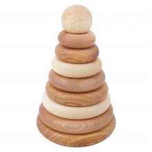 Load image into Gallery viewer, Wooden Story round natural stacker