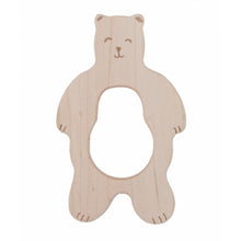 Load image into Gallery viewer, Wooden Story teether - smiley bear