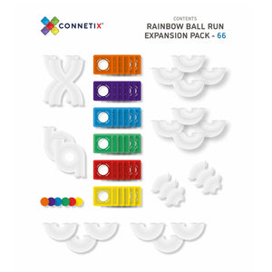Connetix magnetic tiles - 66 piece ball run expansion pack