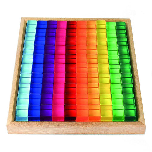 Bauspiel lucite cubes - 100 pieces