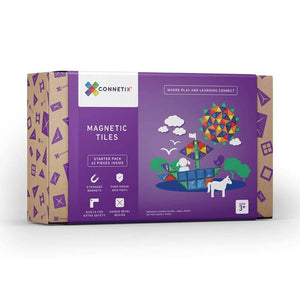 Connetix magnetic tiles - 62 piece starter pack