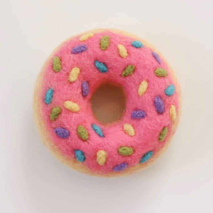 Felt donut - hot pink
