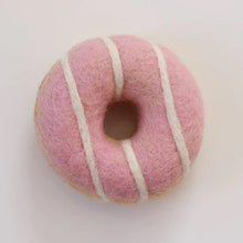 Load image into Gallery viewer, Felt donut - light pink stripe