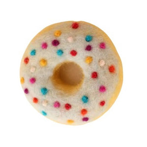 Felt donut - pale blue sprinkles