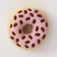 Load image into Gallery viewer, Felt donut - pink choc sprinkles