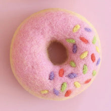 Load image into Gallery viewer, Felt donut - pink half sprinkles