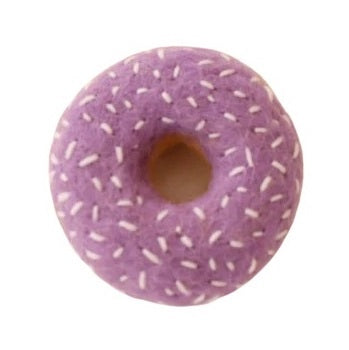 Felt donut - purple sprinkles