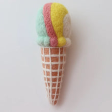 Load image into Gallery viewer, Felt ice cream - rainbow swirl