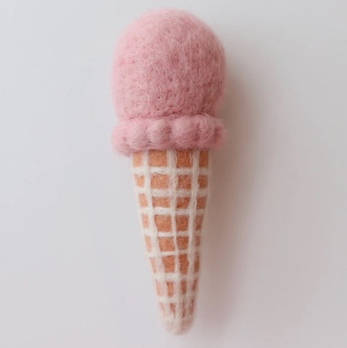 Felt ice cream - strawberry