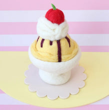Load image into Gallery viewer, Felt sundae - vanilla with cherry on top
