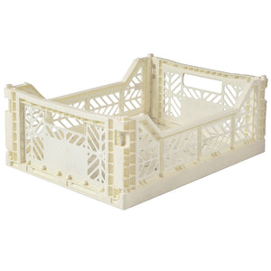 Ay-Kasa midi folding crate - cream