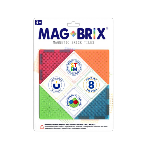 MAGBRIX® magnetic brick tiles - 8 pieces