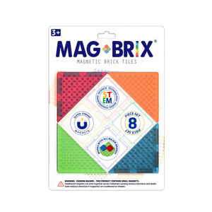 MAGBRIX® magnetic brick tiles - 8 pieces