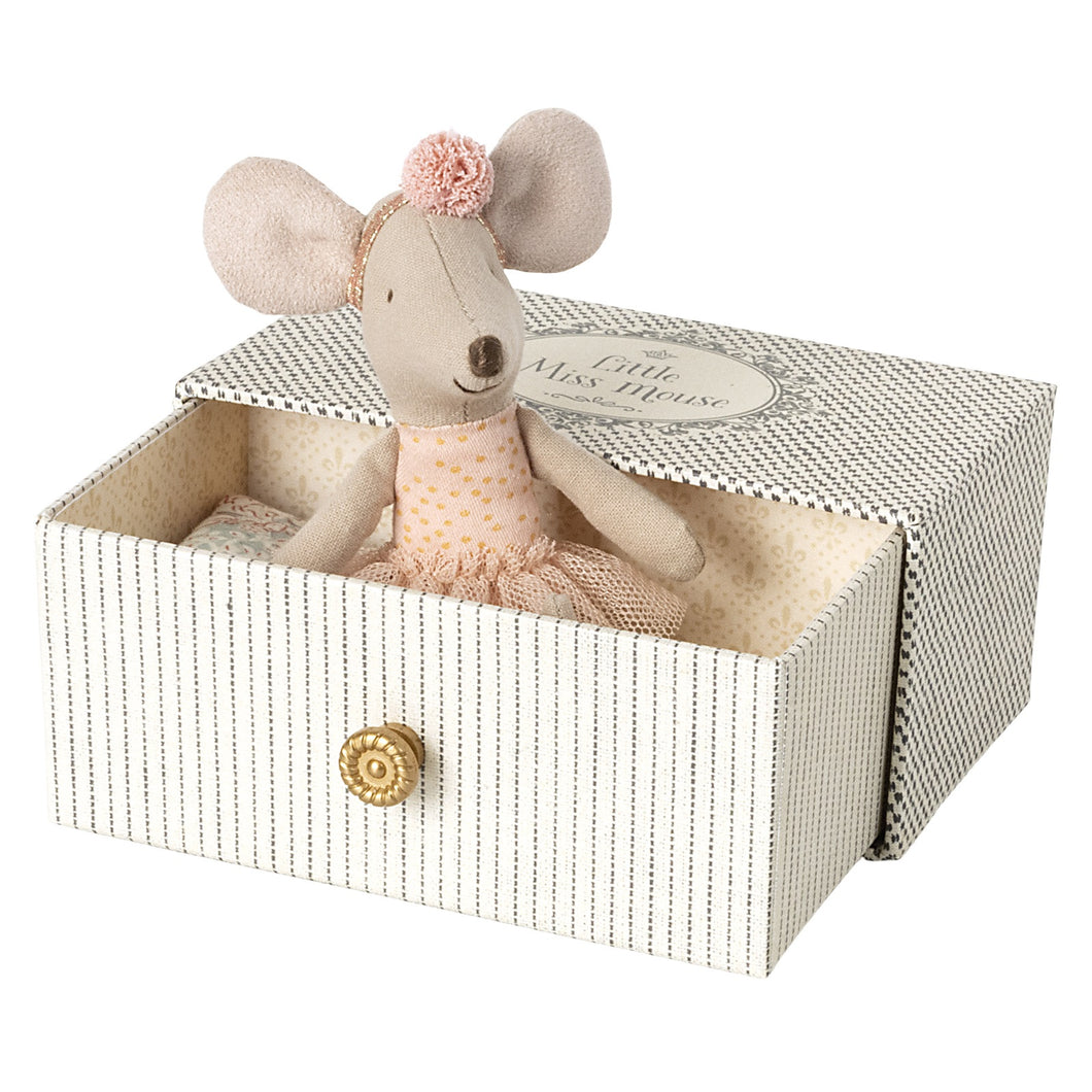 Maileg Little Sister Dance Mouse in Day Bed