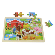 Load image into Gallery viewer, Wooden jigsaw puzzle - farm