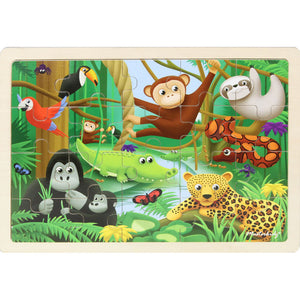 Wooden jigsaw puzzle - rainforest