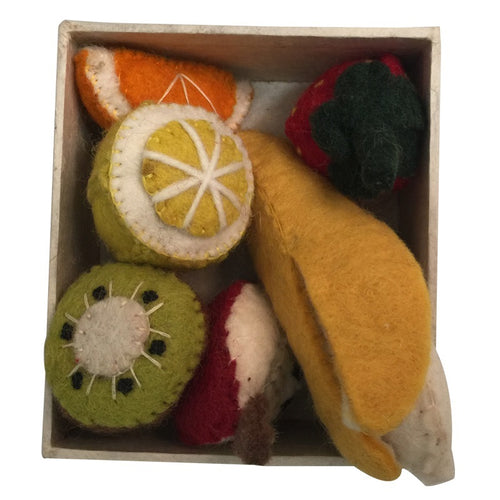 Felt fruit set in box