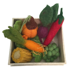 Load image into Gallery viewer, Felt vegetable set in box