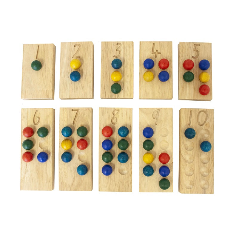 Wooden counting and maths boards