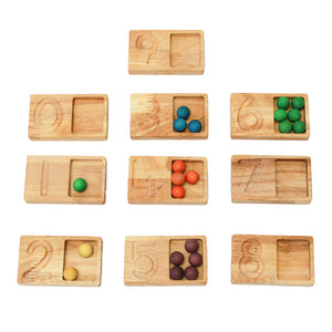Wooden tracing and counting boards